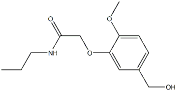 2-[5-(hydroxymethyl)-2-methoxyphenoxy]-N-propylacetamide Struktur