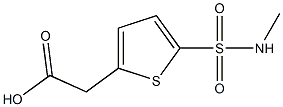 2-[5-(methylsulfamoyl)thiophen-2-yl]acetic acid Struktur