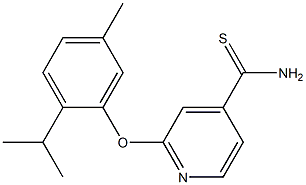 2-[5-methyl-2-(propan-2-yl)phenoxy]pyridine-4-carbothioamide Struktur