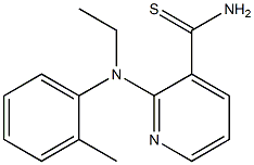 2-[ethyl(2-methylphenyl)amino]pyridine-3-carbothioamide Struktur