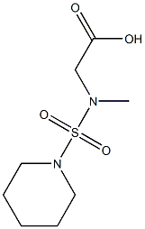 2-[methyl(piperidine-1-sulfonyl)amino]acetic acid Struktur