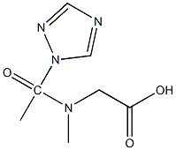 2-[N-methyl-1-(1H-1,2,4-triazol-1-yl)acetamido]acetic acid Struktur