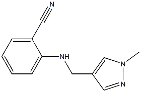 2-{[(1-methyl-1H-pyrazol-4-yl)methyl]amino}benzonitrile Struktur