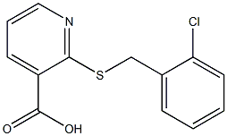 2-{[(2-chlorophenyl)methyl]sulfanyl}pyridine-3-carboxylic acid Struktur