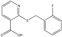 2-{[(2-fluorophenyl)methyl]sulfanyl}pyridine-3-carboxylic acid Struktur