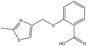 2-{[(2-methyl-1,3-thiazol-4-yl)methyl]sulfanyl}benzoic acid Struktur