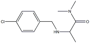 2-{[(4-chlorophenyl)methyl]amino}-N,N-dimethylpropanamide Struktur