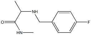 2-{[(4-fluorophenyl)methyl]amino}-N-methylpropanamide Struktur