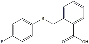 2-{[(4-fluorophenyl)thio]methyl}benzoic acid Struktur