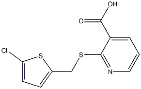 2-{[(5-chlorothiophen-2-yl)methyl]sulfanyl}pyridine-3-carboxylic acid Struktur