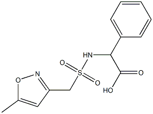 2-{[(5-methyl-1,2-oxazol-3-yl)methane]sulfonamido}-2-phenylacetic acid Struktur