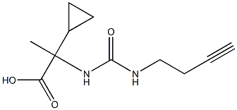 2-{[(but-3-ynylamino)carbonyl]amino}-2-cyclopropylpropanoic acid Struktur