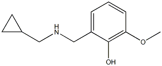 2-{[(cyclopropylmethyl)amino]methyl}-6-methoxyphenol Struktur