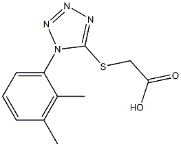 2-{[1-(2,3-dimethylphenyl)-1H-1,2,3,4-tetrazol-5-yl]sulfanyl}acetic acid Struktur