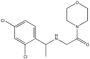 2-{[1-(2,4-dichlorophenyl)ethyl]amino}-1-(morpholin-4-yl)ethan-1-one Struktur