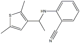 2-{[1-(2,5-dimethylthiophen-3-yl)ethyl]amino}benzonitrile Struktur