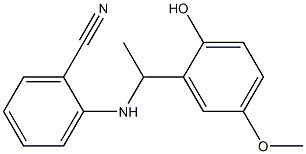 2-{[1-(2-hydroxy-5-methoxyphenyl)ethyl]amino}benzonitrile Struktur