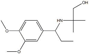 2-{[1-(3,4-dimethoxyphenyl)propyl]amino}-2-methylpropan-1-ol Struktur