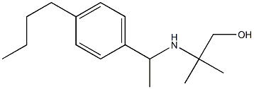 2-{[1-(4-butylphenyl)ethyl]amino}-2-methylpropan-1-ol Struktur