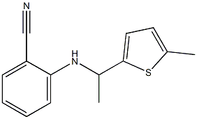 2-{[1-(5-methylthiophen-2-yl)ethyl]amino}benzonitrile Struktur