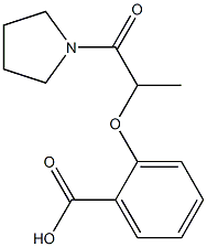 2-{[1-oxo-1-(pyrrolidin-1-yl)propan-2-yl]oxy}benzoic acid Struktur