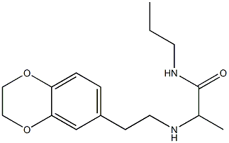 2-{[2-(2,3-dihydro-1,4-benzodioxin-6-yl)ethyl]amino}-N-propylpropanamide Struktur