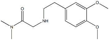 2-{[2-(3,4-dimethoxyphenyl)ethyl]amino}-N,N-dimethylacetamide Struktur