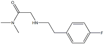 2-{[2-(4-fluorophenyl)ethyl]amino}-N,N-dimethylacetamide Struktur