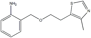 2-{[2-(4-methyl-1,3-thiazol-5-yl)ethoxy]methyl}aniline Struktur