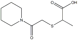 2-{[2-oxo-2-(piperidin-1-yl)ethyl]sulfanyl}propanoic acid Struktur