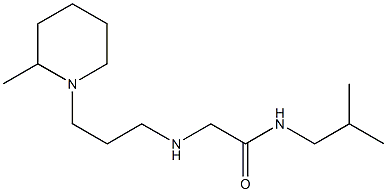 2-{[3-(2-methylpiperidin-1-yl)propyl]amino}-N-(2-methylpropyl)acetamide Struktur