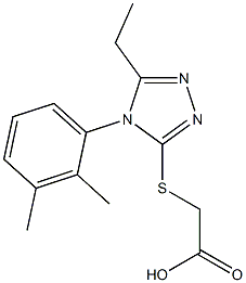 2-{[4-(2,3-dimethylphenyl)-5-ethyl-4H-1,2,4-triazol-3-yl]sulfanyl}acetic acid Struktur