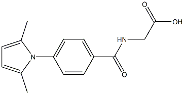 2-{[4-(2,5-dimethyl-1H-pyrrol-1-yl)phenyl]formamido}acetic acid Struktur