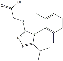 2-{[4-(2,6-dimethylphenyl)-5-(propan-2-yl)-4H-1,2,4-triazol-3-yl]sulfanyl}acetic acid Struktur