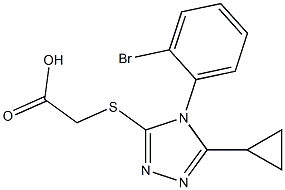 2-{[4-(2-bromophenyl)-5-cyclopropyl-4H-1,2,4-triazol-3-yl]sulfanyl}acetic acid Struktur