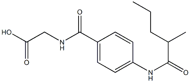 2-{[4-(2-methylpentanamido)phenyl]formamido}acetic acid Struktur