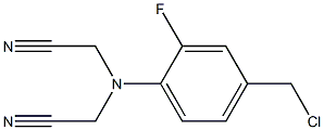 2-{[4-(chloromethyl)-2-fluorophenyl](cyanomethyl)amino}acetonitrile Struktur