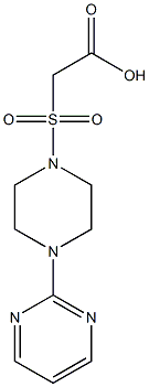 2-{[4-(pyrimidin-2-yl)piperazine-1-]sulfonyl}acetic acid Struktur