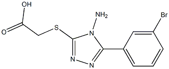 2-{[4-amino-5-(3-bromophenyl)-4H-1,2,4-triazol-3-yl]sulfanyl}acetic acid Struktur