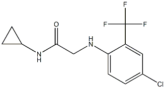 2-{[4-chloro-2-(trifluoromethyl)phenyl]amino}-N-cyclopropylacetamide Struktur