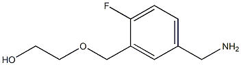 2-{[5-(aminomethyl)-2-fluorophenyl]methoxy}ethan-1-ol Struktur