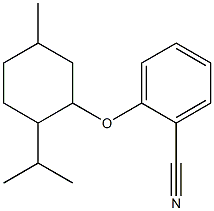 2-{[5-methyl-2-(propan-2-yl)cyclohexyl]oxy}benzonitrile Struktur