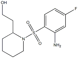 2-{1-[(2-amino-4-fluorobenzene)sulfonyl]piperidin-2-yl}ethan-1-ol Struktur