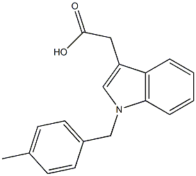 2-{1-[(4-methylphenyl)methyl]-1H-indol-3-yl}acetic acid Struktur