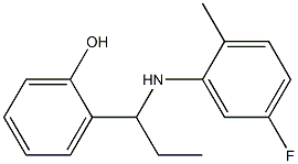 2-{1-[(5-fluoro-2-methylphenyl)amino]propyl}phenol Struktur