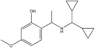 2-{1-[(dicyclopropylmethyl)amino]ethyl}-5-methoxyphenol Struktur