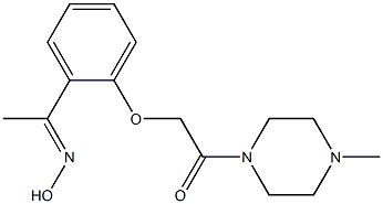 2-{2-[1-(hydroxyimino)ethyl]phenoxy}-1-(4-methylpiperazin-1-yl)ethan-1-one Struktur