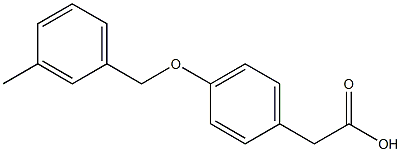 2-{4-[(3-methylphenyl)methoxy]phenyl}acetic acid Struktur