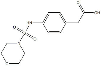 2-{4-[(morpholine-4-sulfonyl)amino]phenyl}acetic acid Struktur