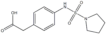 2-{4-[(pyrrolidine-1-sulfonyl)amino]phenyl}acetic acid Struktur